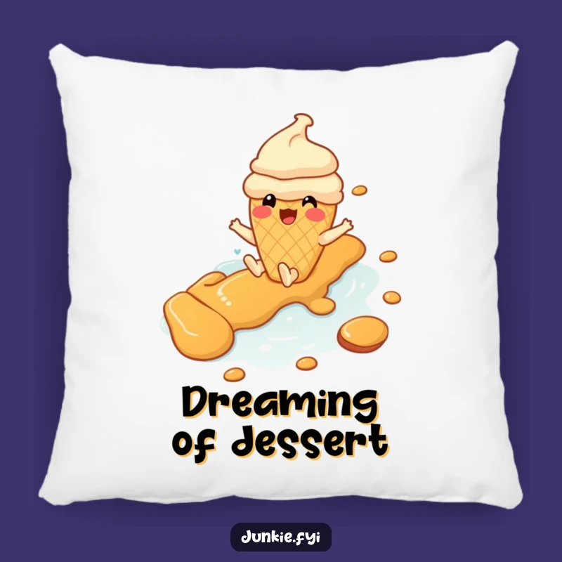 Funny Ice Cream Pillow: Huggable Comfort with Sweet River Dreams