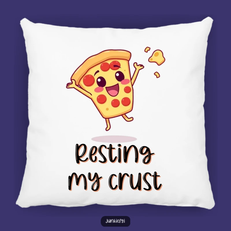 Funny Pizza Pillow: Huggable Comfort with Cheesy Cartwheel Action