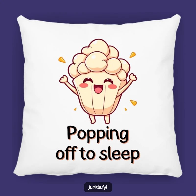 Funny Popcorn Kernel Pillow - Cozy Joyful Character, Cute Funny Gift Accent