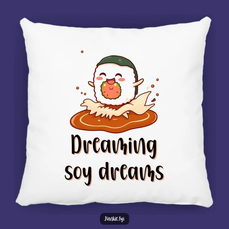 Funny Sushi Wave Pillow: Giggling Roll Cushion, Food Lover Gift