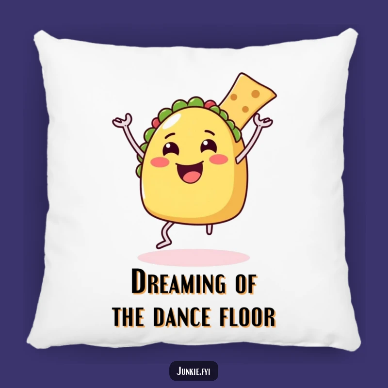 Funny Taco Dance Pillow: Soft Foodie Character with Chip, Comfy Humorous Gift!