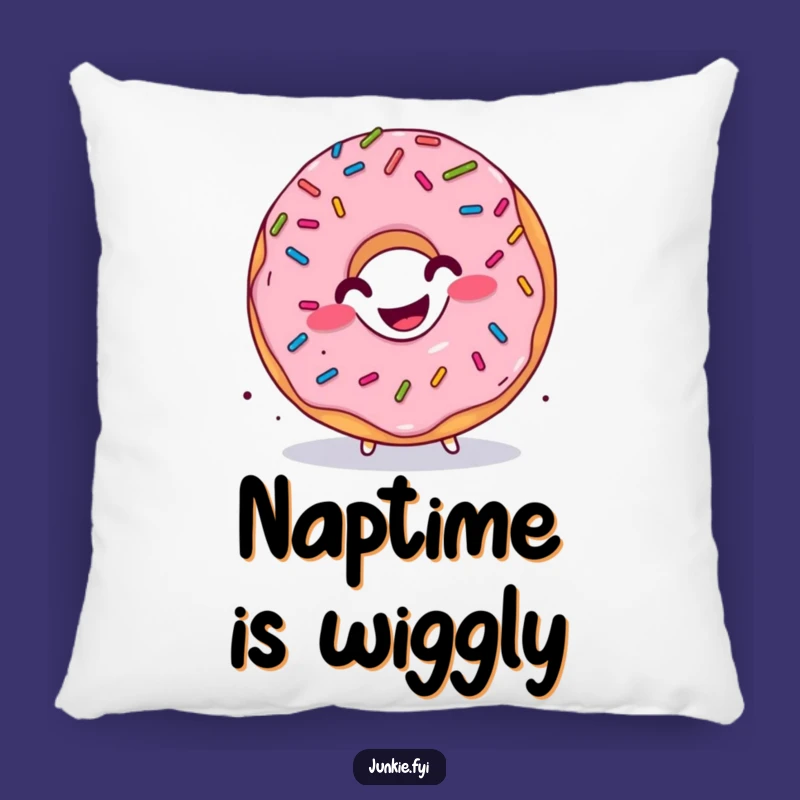 Funny Donut Wiggle Pillow: Hilarious Sprinkle Character Comfort, Perfect Cozy Funny Gift