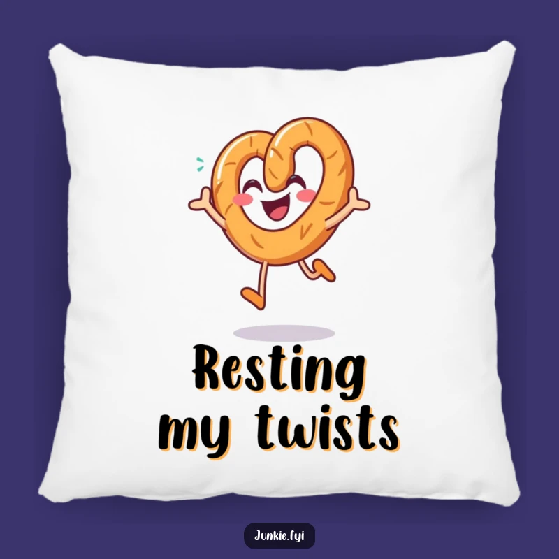 Funny Pretzel Jumping Pillow: Cozy Salty Snack Cushion Gift