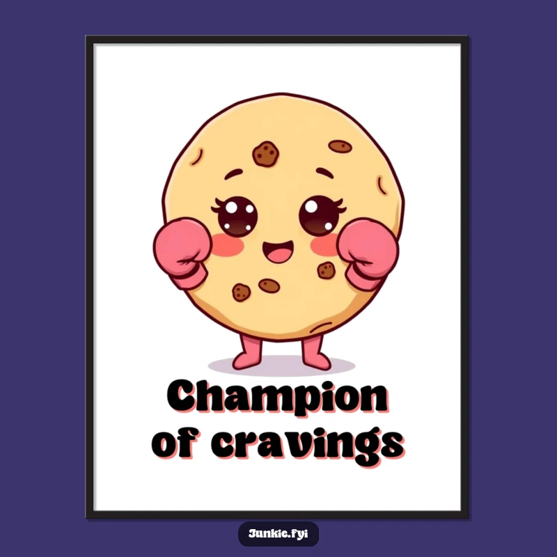 Funny Cookie Boxer Digital Print: Instant Sweet Fighting Art