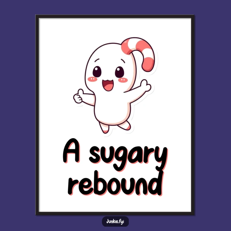 Funny Candy Cane Digital Art: Instant Festive Decor for Your Walls