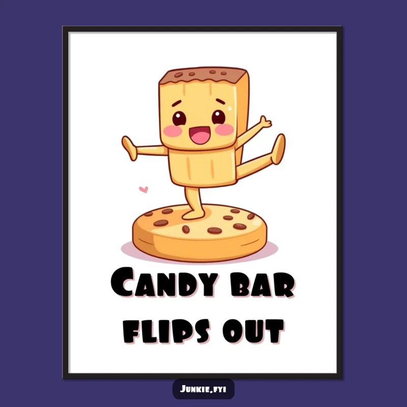 Funny Candy Gymnastics Digital Art: Instant Bar Cheer, Perfect Humorous Gift for Homes!