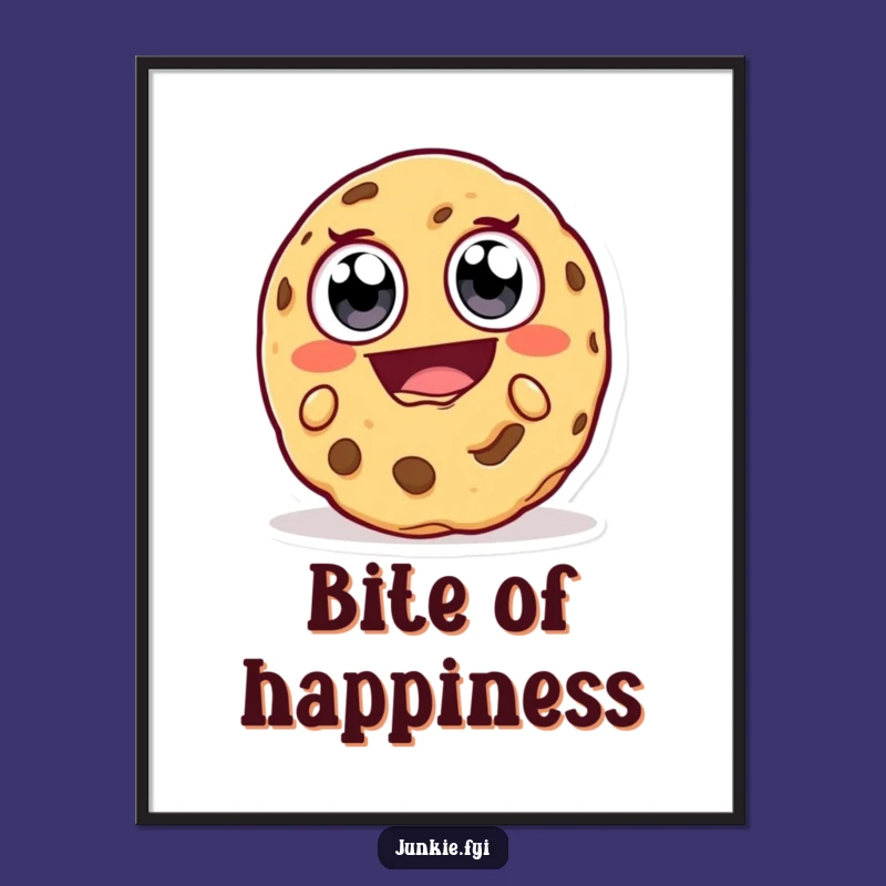 Funny Cookie Bite Digital Art: Hilarious Snack Character Art