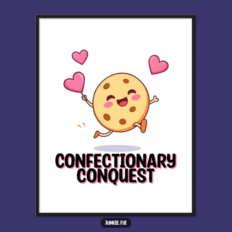 Funny Cookie Candy Heart Digital Art - Printable Sweet Decor, Hilarious Gift Idea