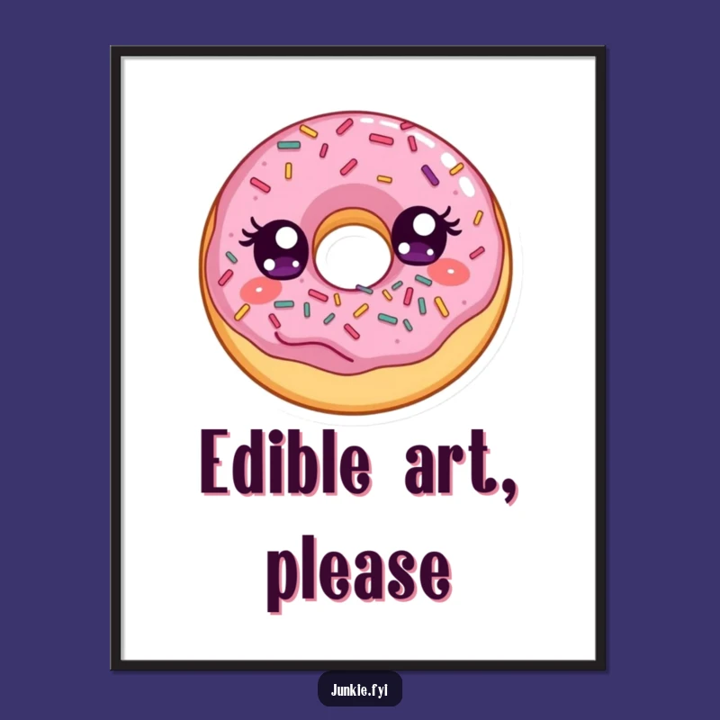 Funny Donut Sprinkles Digital Art: Instant Joy for Your Walls