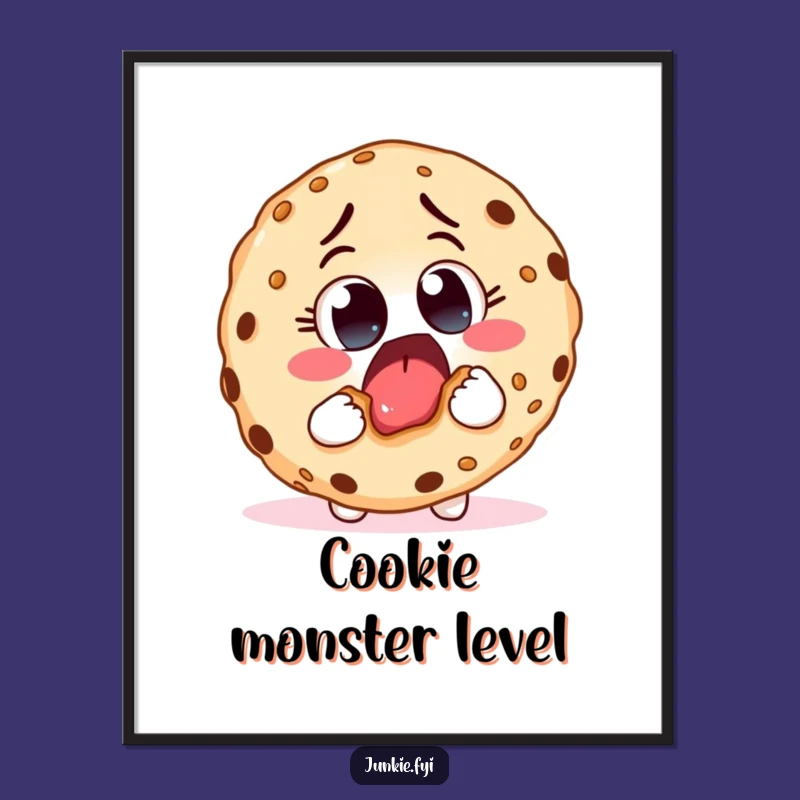 Funny Foodie Creature Digital Art: Delicious Bite Decor, Instant Funny Gift for Walls!