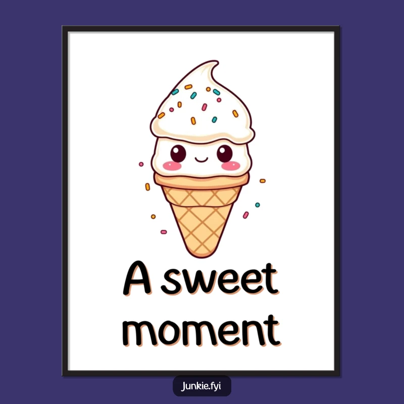 Funny Ice Cream Digital Art - Sprinkles Shower Print Gift