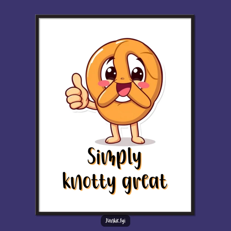 Funny Thumbs Up Pretzel Digital Art: Instant Positive Decor for Walls