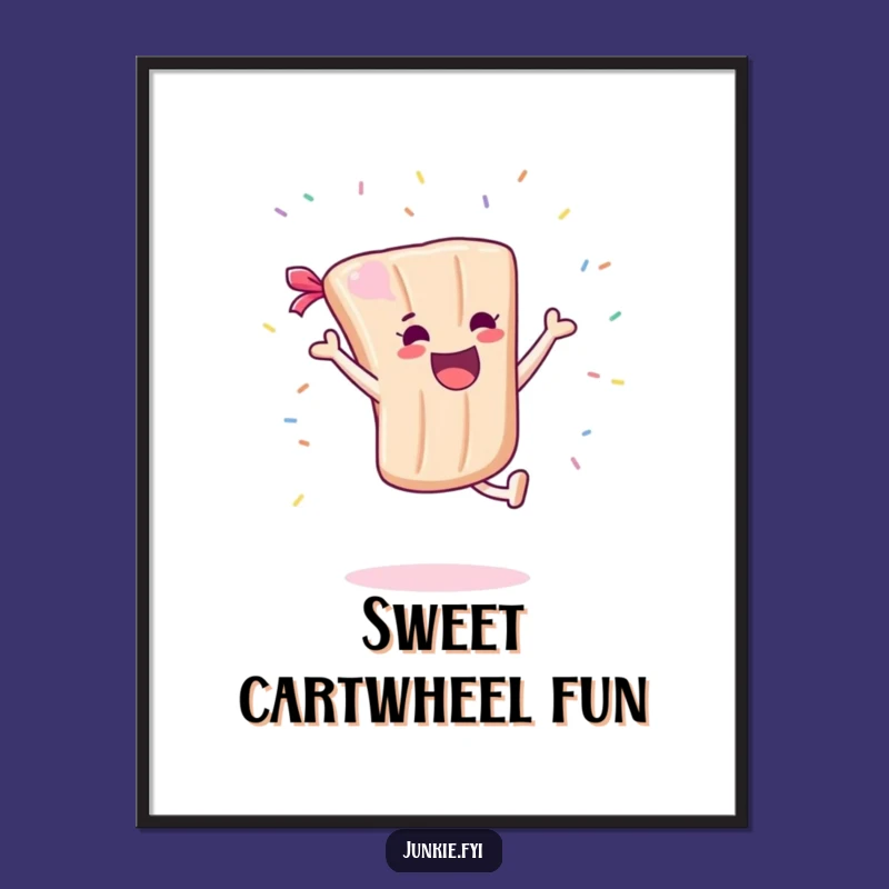 Funny Candy Cartwheel Digital Art: Hilarious Sweet Character Art