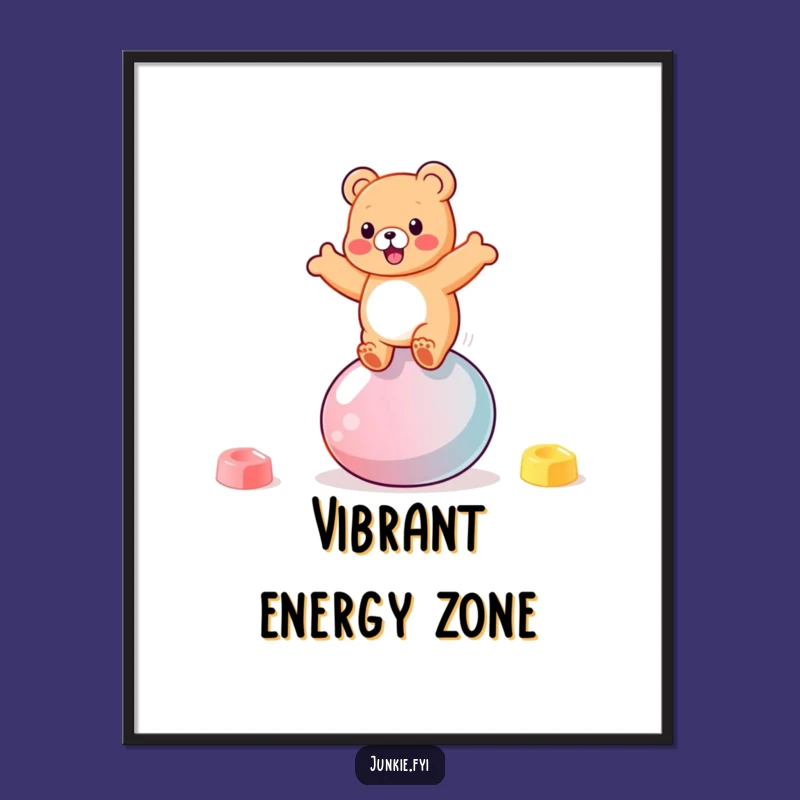 Funny Gummy Bear Digital Print: Instant Sweet Bouncy Art