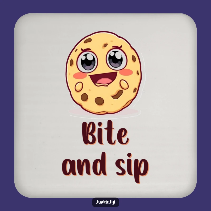 Funny Cookie Bite Coaster: Protect Surfaces with Hilarious Snack Art