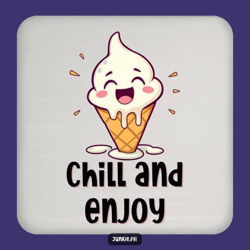 Funny Melting Ice Cream Cone Coaster Set: Sweet Protection for Your Table