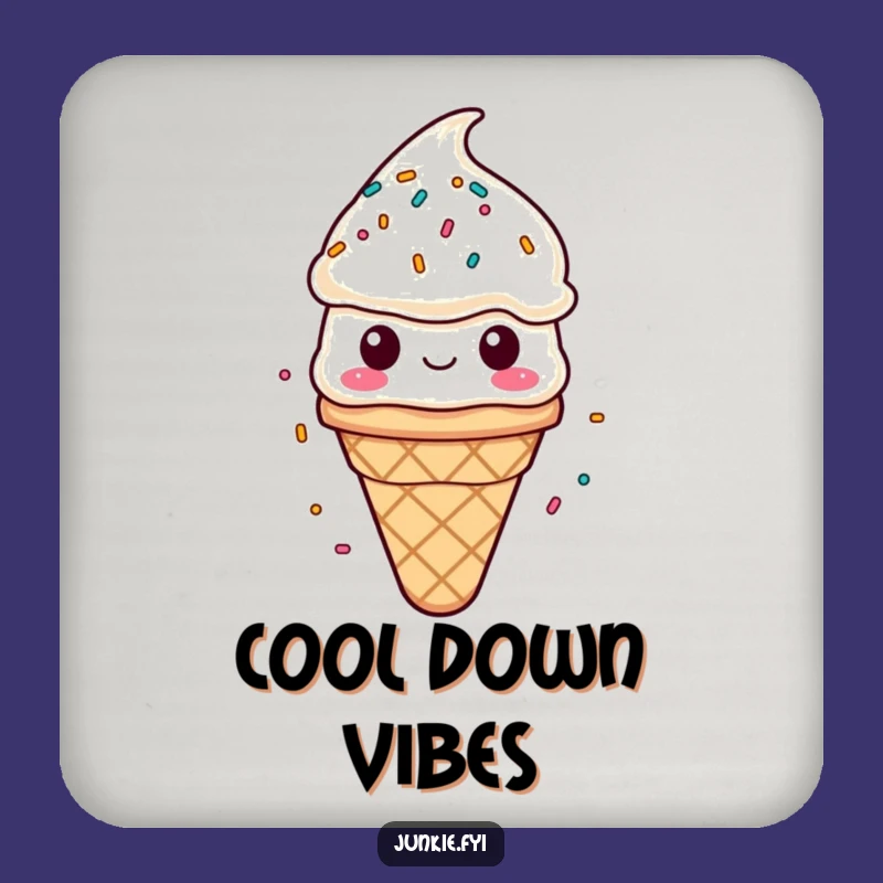 Funny Ice Cream Coaster - Protect Surfaces with Sweet Sprinkles Gift