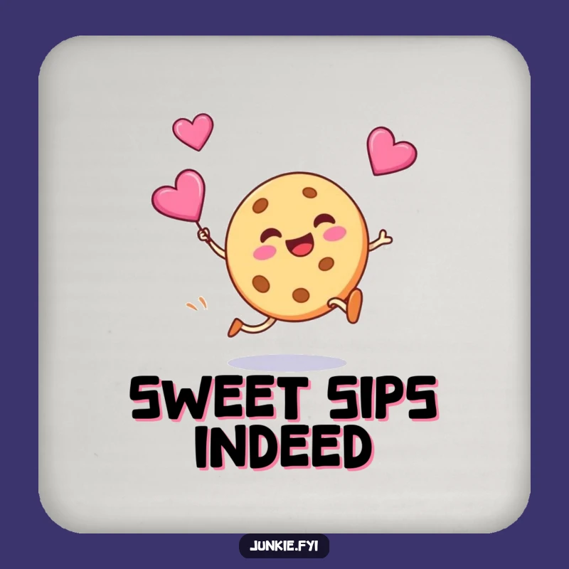 Funny Cookie Candy Heart Coaster - Sweet Drink Protector, Humorous Bar Accessory Gift