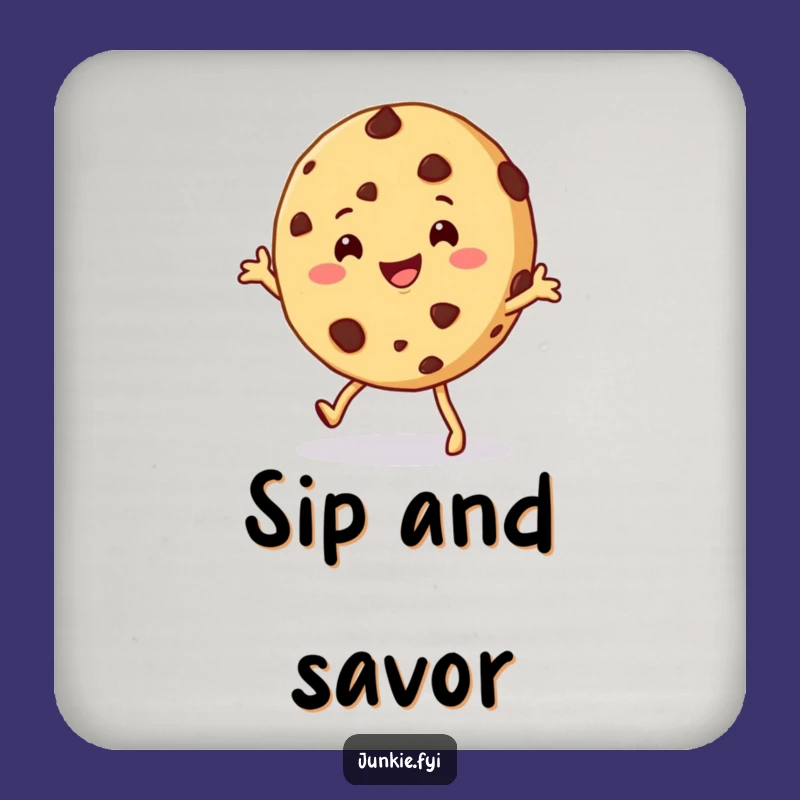 Funny Cookie Coaster: Protect Surfaces with Sweet Shimmying