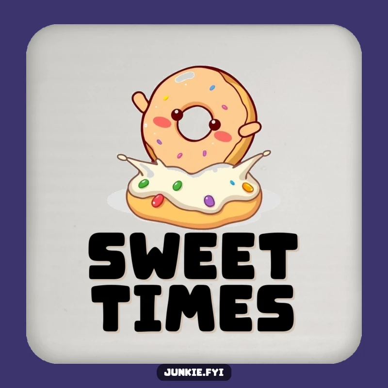 Funny Donut Frosting Coaster - Protect Surfaces Sweetly