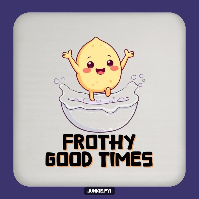 Funny Food Bath Coaster: Gleeful Leaping, Humorous Whimsical Gift Set