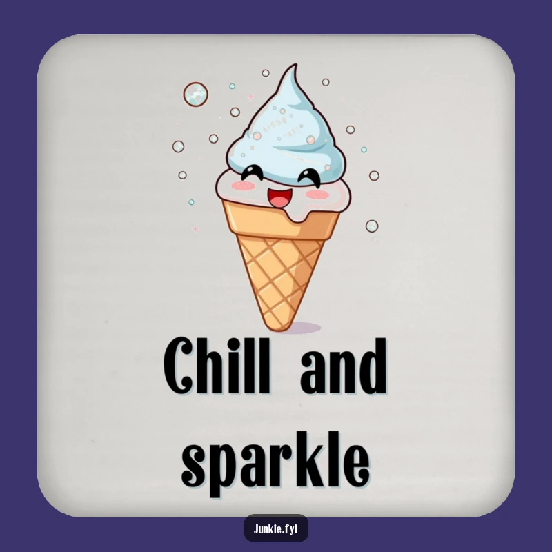 Funny Ice Cream Cone Coaster - Sugar Crystals Protection, Adorable Funny Gift!