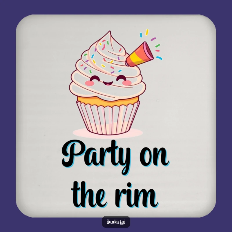 Funny Kawaii Cupcake Party Coaster Set: Sprinkles Protect Surfaces - Home Gift