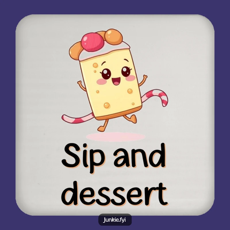 Funny Pie Skipping Coaster - Sweet Drink Protector, Humorous Bar Accessory Gift