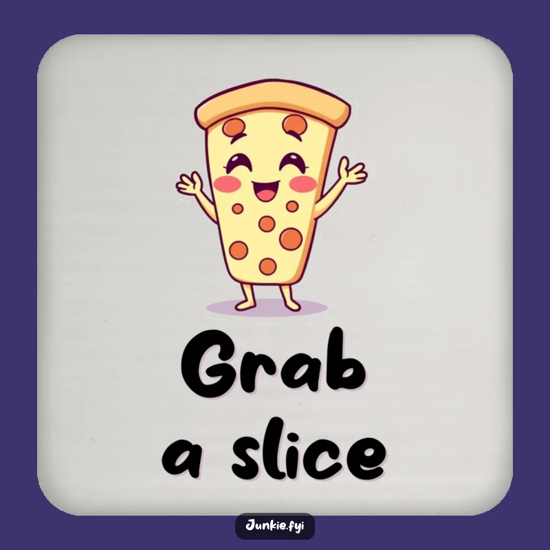 Funny Pizza Coaster: Protect Surfaces with Jazzy Slice Style