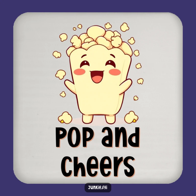 Funny Popcorn Drink Coaster: Protect Surfaces with Snack-tastic Style