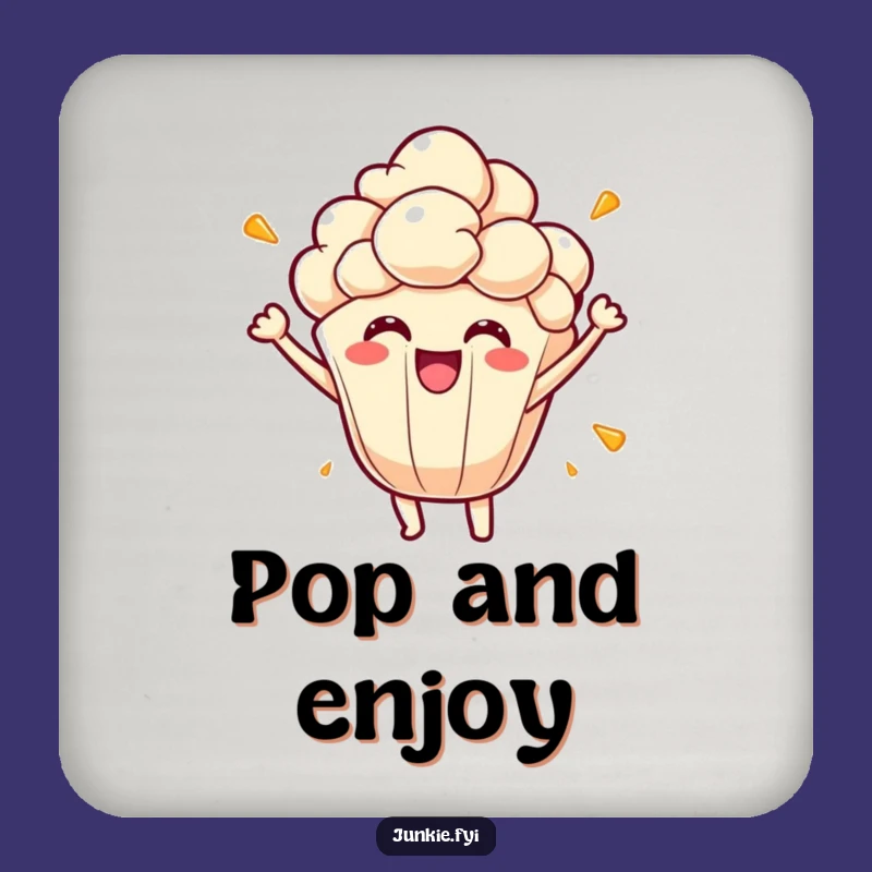 Funny Popcorn Kernel Coaster - Joyful Energetic Design, Protective Funny Gift