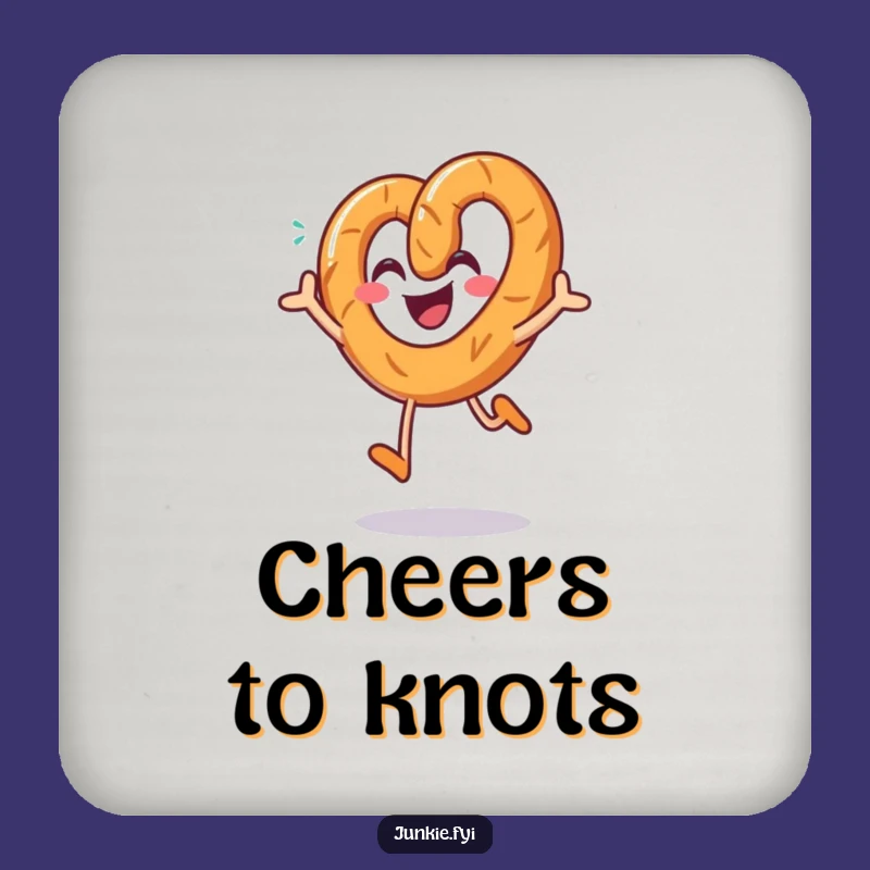 Funny Pretzel Jumping Coasters: Salty Joyful Surface Protectors
