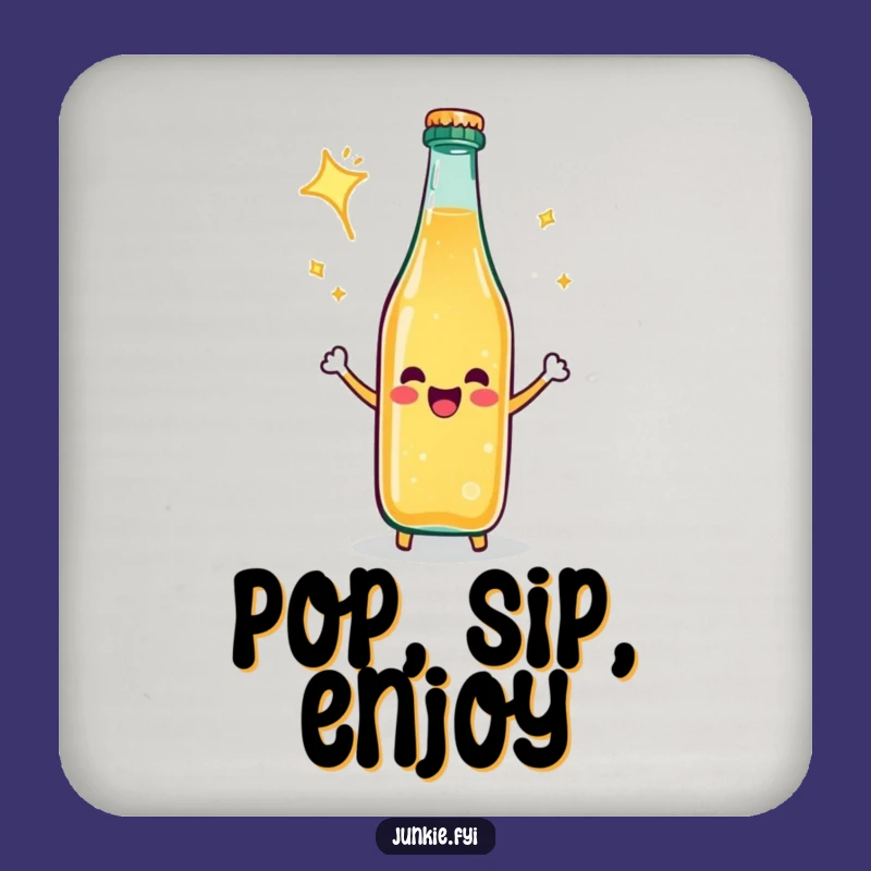 Funny Soda Bottle Fizz Coaster Set - Protect & Party