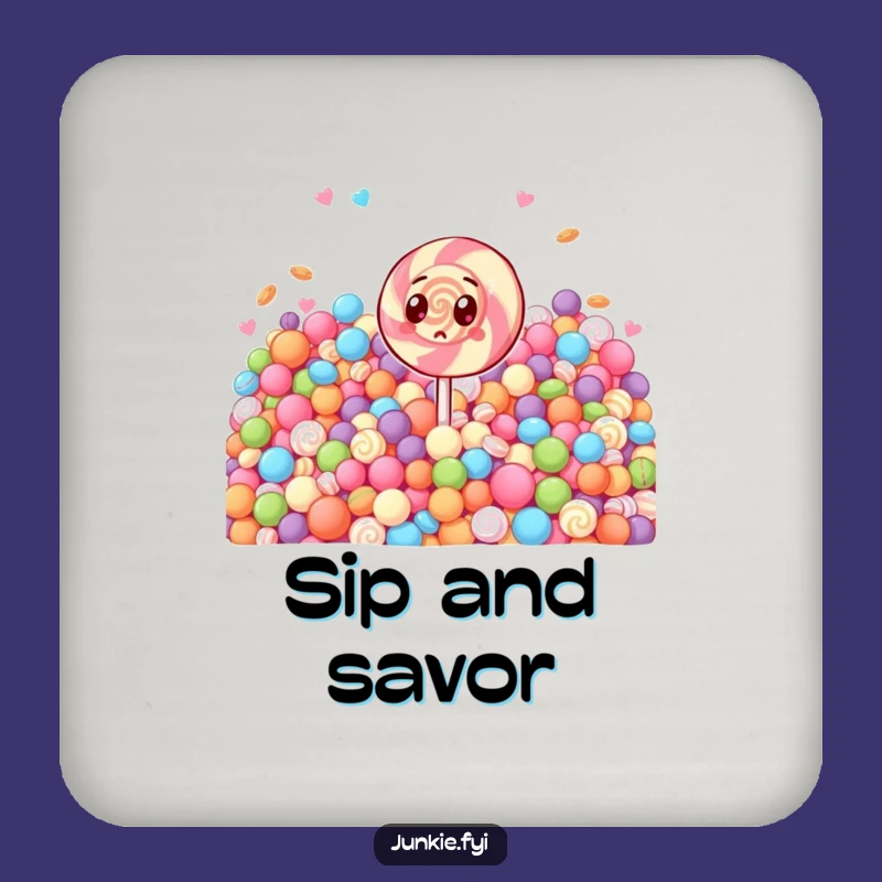 Funny Surprised Lollipop Coaster - Protect Surfaces with Sweet Humor Gift
