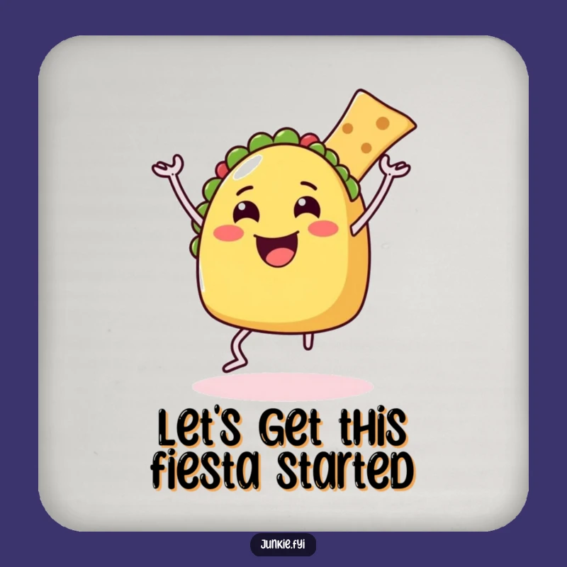 Funny Taco Dance Coaster Set: Protect Surfaces with Humorous Food Art!
