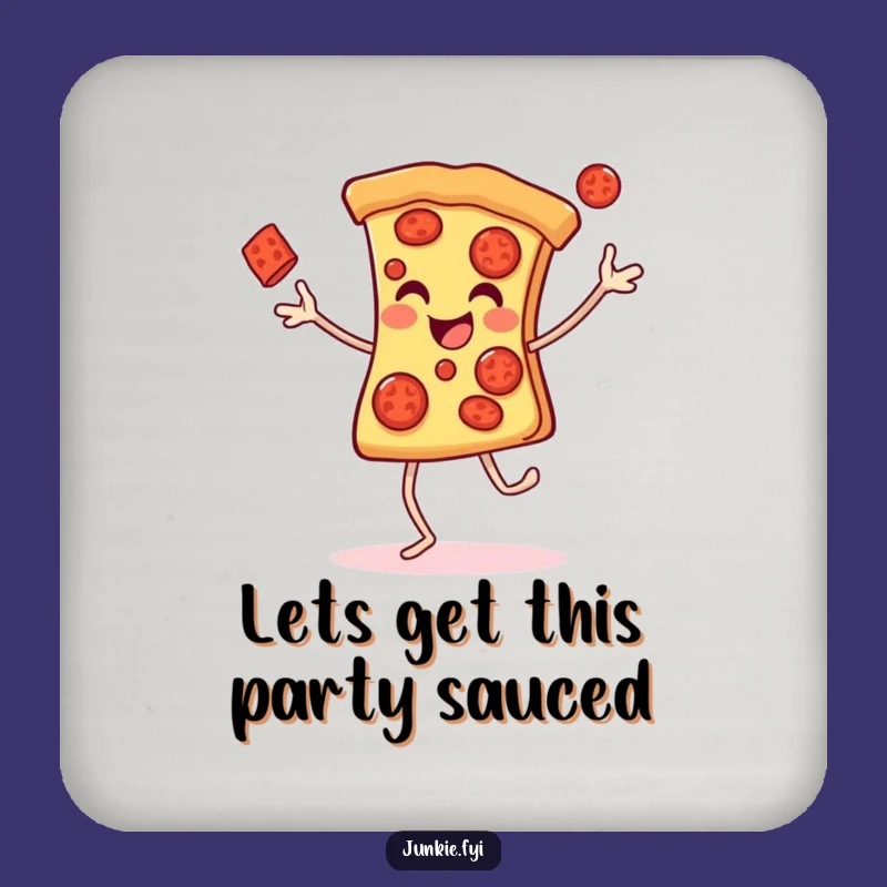 Funny Pizza Juggling Coaster Set: Protect Surfaces with Fun Food Art!