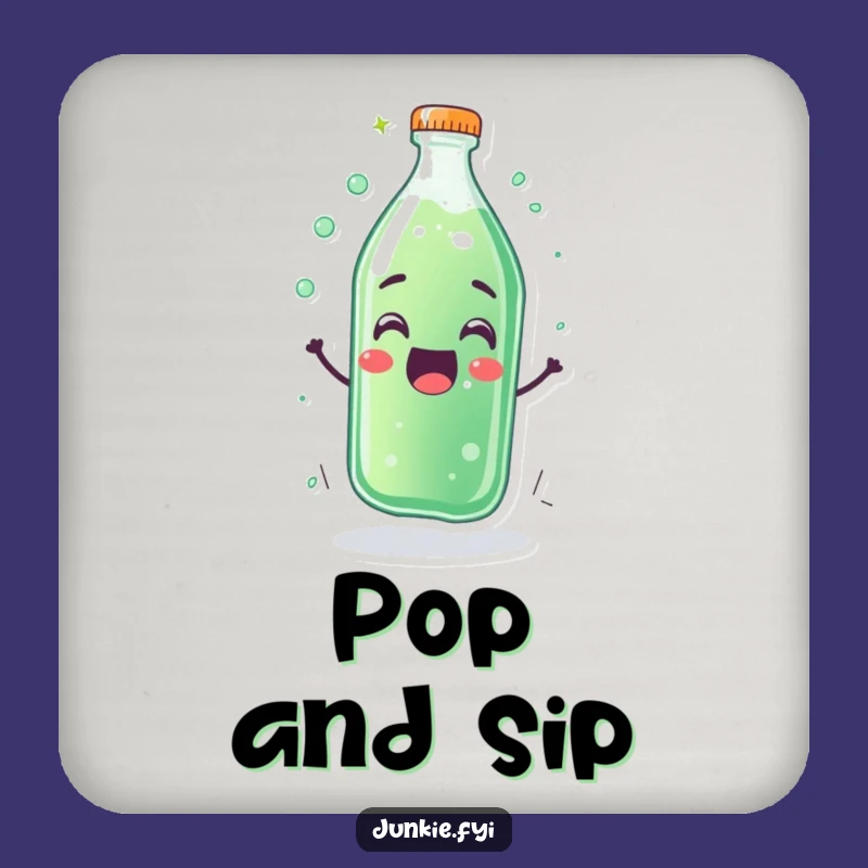Funny Soda Bottle Coaster - Protect Surfaces with Bubbly Humor Gift