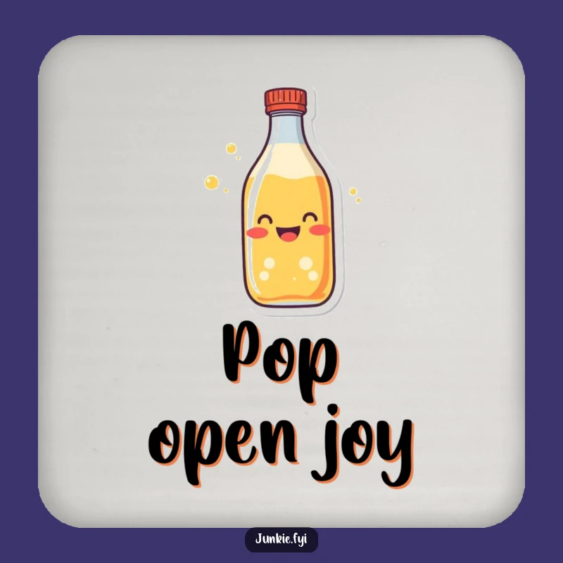 Funny Soda Bottle Drink Coaster: Protect Surfaces with Cheerful Fizz