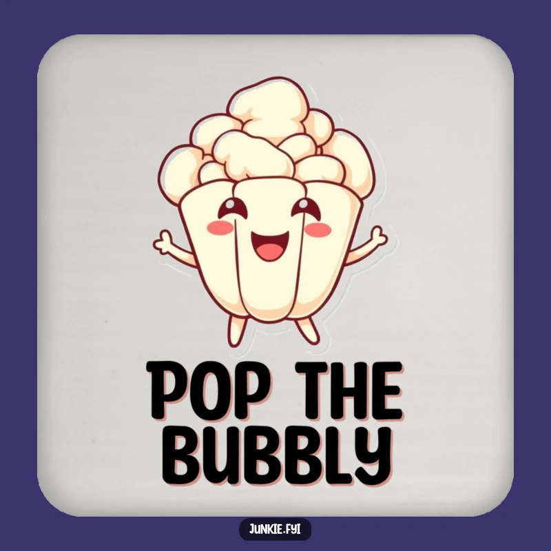 Funny Popcorn Coaster: Protect Surfaces with Energetic Smiles