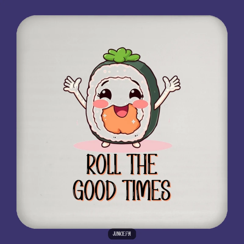 Funny Sushi Shimmy Coaster Set: Protect Surfaces with Adorable Food Art!