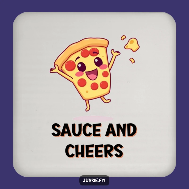 Funny Pizza Drink Coaster: Protect Surfaces with Cheesy Flair