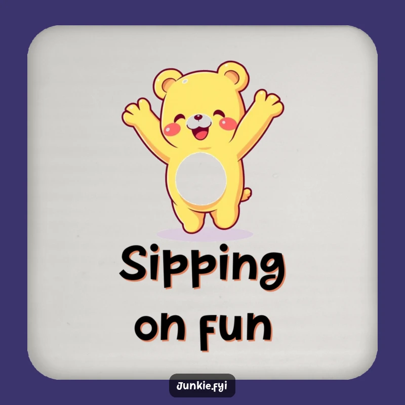 Funny Gummy Bear Cartwheel Coasters: Joyful Surface Protection Fun