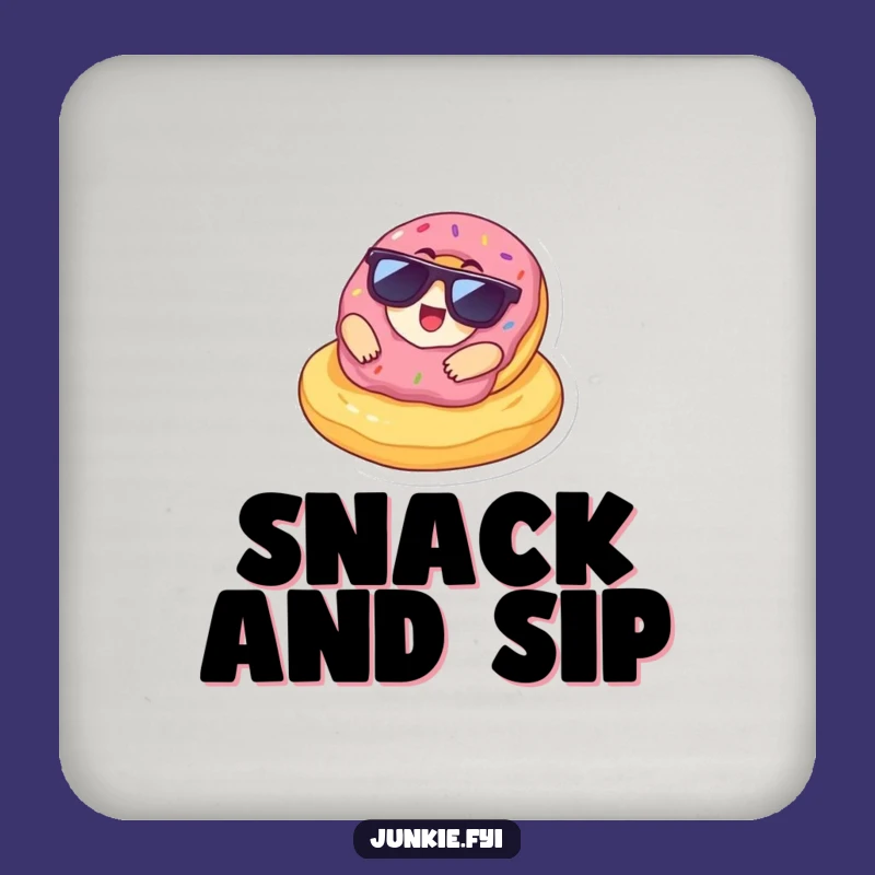 Funny Donut Chip Lounge Coaster Set: Protect Surfaces with Snack Style