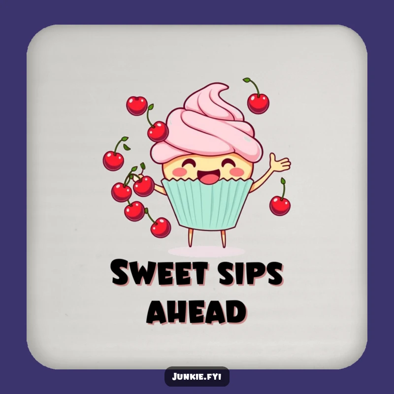 Funny Cupcake Coaster - Cheerful Juggler, Protective Funny Gift