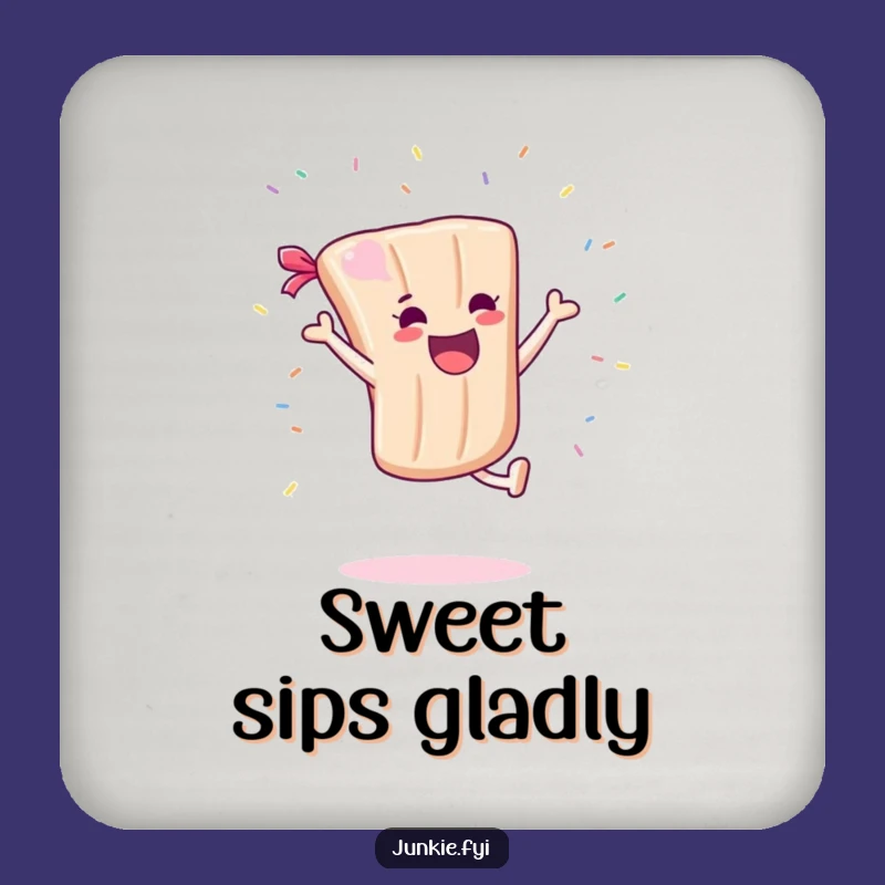 Funny Candy Cartwheel Coaster: Protect Surfaces with Hilarious Sweet Art