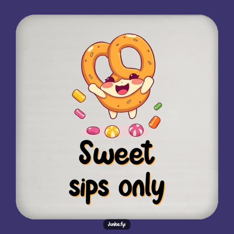 Funny Pretzel Coaster Set: Protect Surfaces with Snack-Themed Charm