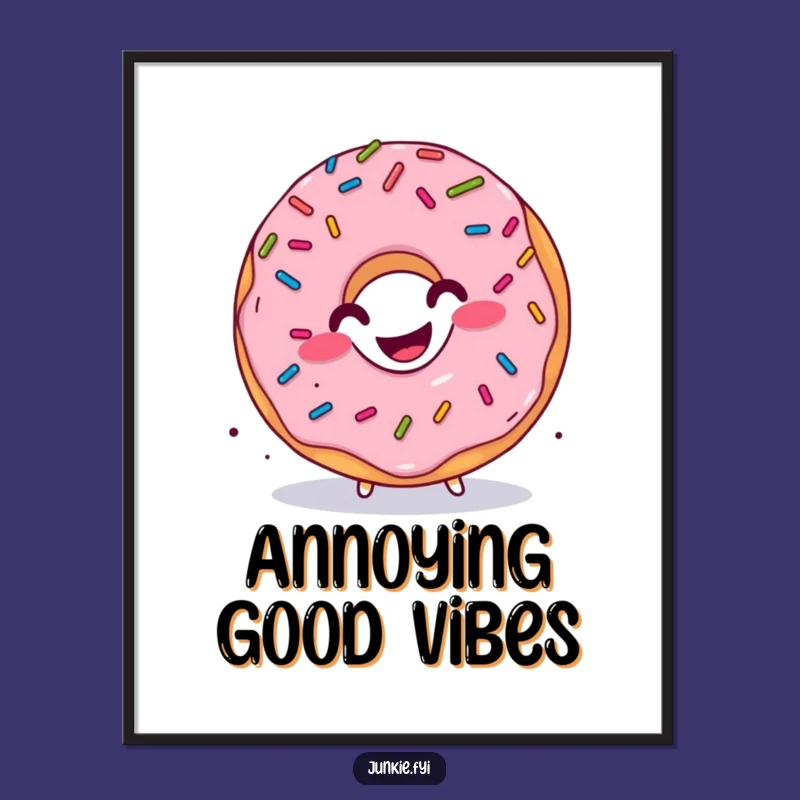Funny Donut Wiggle Poster: Hilarious Sprinkle Character Art, Perfect Quirky Funny Gift