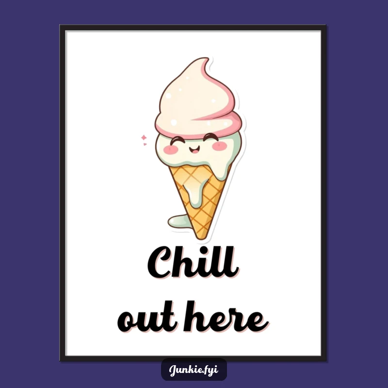 Funny Ice Cream Poster: Decorate with Sweetness and Happy Sighs