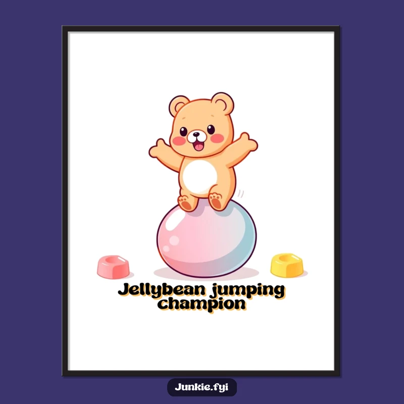 Funny Gummy Bear Poster: Sweet Art for a Joyful Space