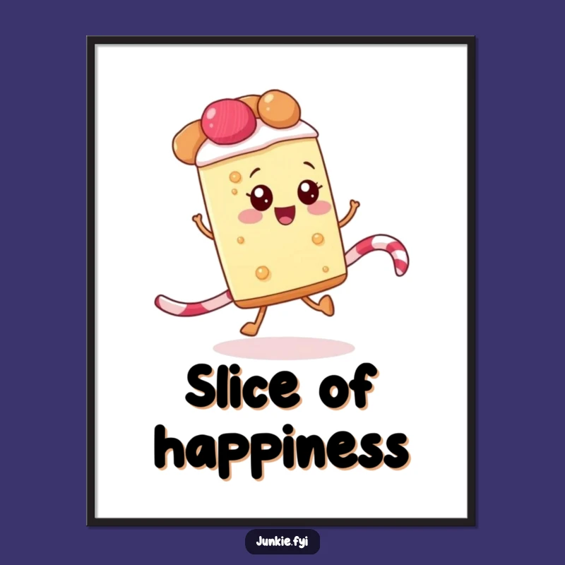 Funny Pie Skipping Poster - Sweet Wall Art, Hilarious Decor for Cheerful Homes